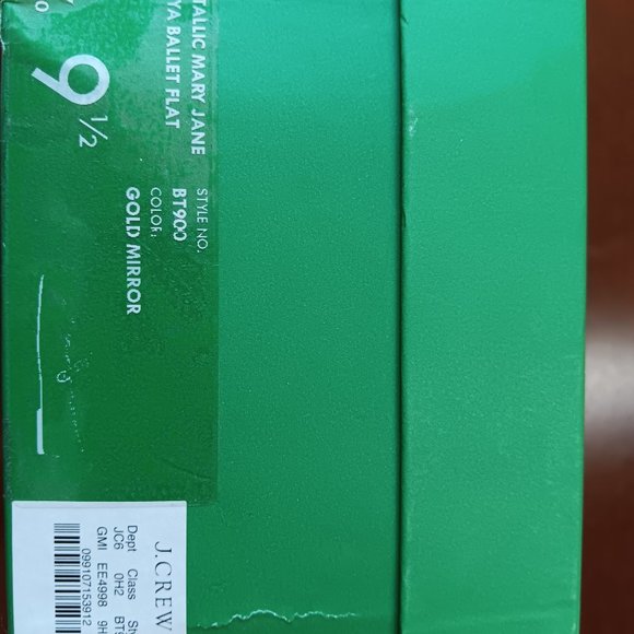 J.Crew Anya Metallic Gold Ballet Mary Jane Flats shoes Size 9.5 - Picture 2 of 3